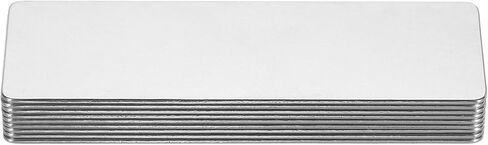 MECCANIXITY 10 Pack 2x 3/4 inch Metal Engraving Blank Stainless Steel Blank Metal Blank Tags Stamping Metal Stamping in Kuwait