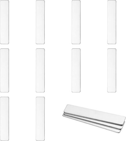 MECCANIXITY 10 Pack 2x 3/4 inch Metal Engraving Blank Stainless Steel Blank Metal Blank Tags Stamping Metal Stamping in Saudi Arabia