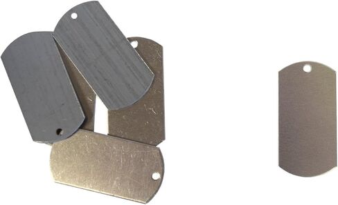 RMP Stamping Blanks, 1 Inch x 2 Inch Dog Tag with One Hole, Aluminum 0.063 Inch (14 Ga.) - 50 Pack in Saudi Arabia