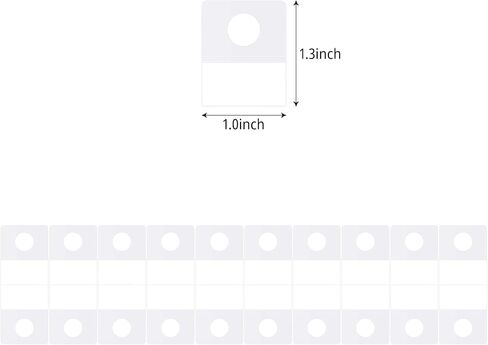 100 Pack Clear Adhesive Hanging Tabs, Heavy Duty Hang Tags, Sticky Tabs, Transparent Hanging Tag for Retail Displays, Wall (Slot Hole, 100) in Kuwait