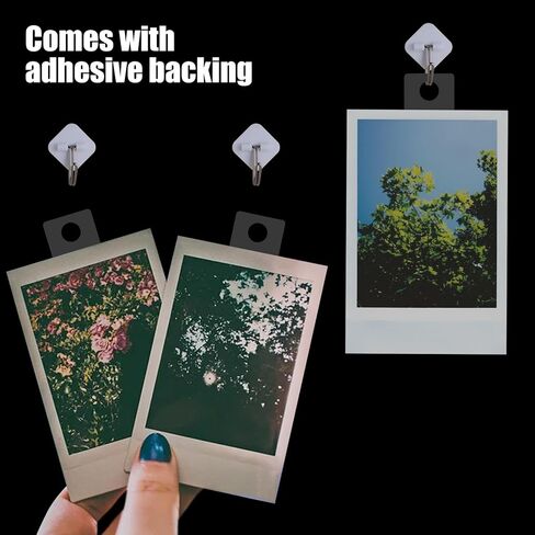 100 Pack Clear Adhesive Hanging Tabs, Heavy Duty Hang Tags, Sticky Tabs, Transparent Hanging Tag for Retail Displays, Wall (Slot Hole, 100) in Kuwait