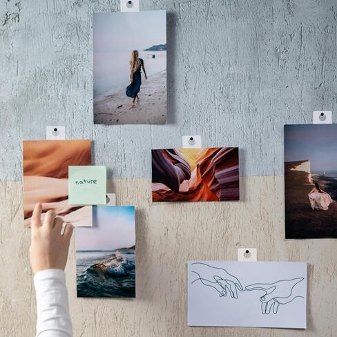 100 Pack Clear Adhesive Hanging Tabs, Heavy Duty Hang Tags, Sticky Tabs, Transparent Hanging Tag for Retail Displays, Wall (Slot Hole, 100) in Kuwait