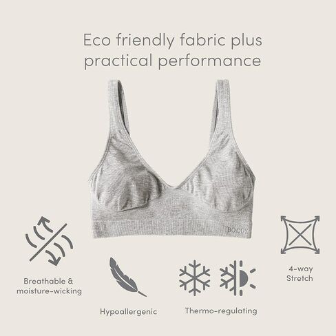 Boody Women's Shaper Bra - Crop Pullover Seamless Bralettes for Women - Wireless & No Padding for Light Support, 80% Viscose Made from Bamboo for All-Day Comfort - White, Medium in Saudi Arabia
