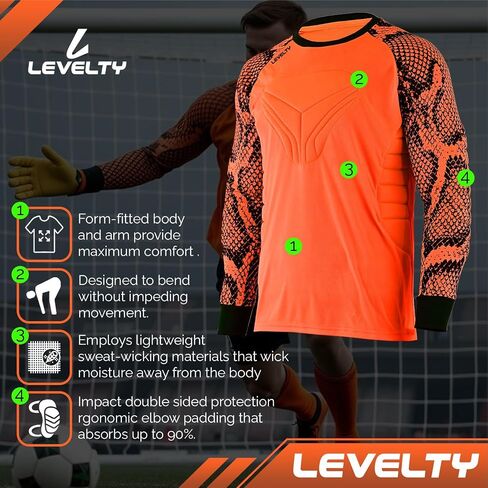 Multi Padded Goalkeeper Jersey Adult/Kids Football Shirt Long Sleeve Goalie Soccer Mens Goalkeeper Jersey in Saudi Arabia