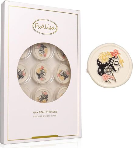 FSALISA COLOR WAX SEAL ملصقات 30PCS مغلف دعوة الزفاف ، ملصقات شمع الختم للاصطدام الذاتي لبطاقات دعوات عيد الميلاد رسائل حزم النبيذ غلاف هدية (Lily#) in Kuwait