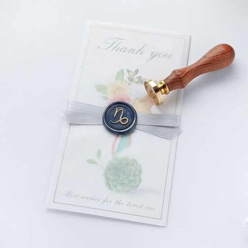 Seal Seal Stamper ، فويوسيهوم برج برج الحوت علامة على ختم البروج مع مقبض خشب الورد تزيين على تعبئة دعوة مظروف بطاقة السداد in Kuwait