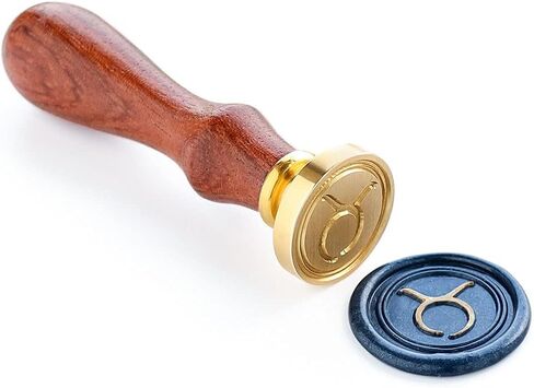 Wax Seal Stamper, VOOSEYHOME Horoscope Pisces Sign of Zodiac Stamp with Rosewood Handle Decorating on Packing Invitation Envelope Letter Sealer Card Book Parcel for Birthday Themed Party Signature in Kuwait