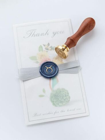 Wax Seal Stamper, VOOSEYHOME Horoscope Pisces Sign of Zodiac Stamp with Rosewood Handle Decorating on Packing Invitation Envelope Letter Sealer Card Book Parcel for Birthday Themed Party Signature in Kuwait