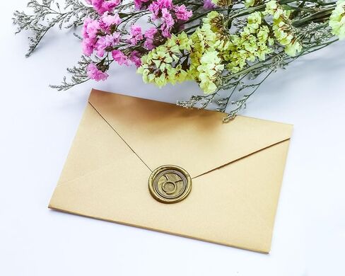 Wax Seal Stamper, VOOSEYHOME Horoscope Pisces Sign of Zodiac Stamp with Rosewood Handle Decorating on Packing Invitation Envelope Letter Sealer Card Book Parcel for Birthday Themed Party Signature in Kuwait