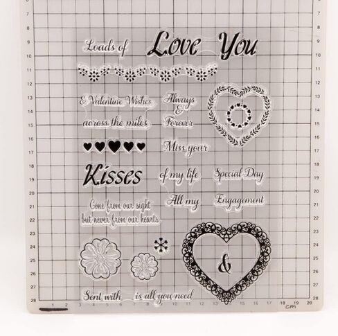 Wedding Cake Ring Pattern Clear Stamps Love Dove Flower Transparent Seal Clear Stamps for Holiday Card Making Decoration and DIY Scrapbooking Album DIY Crafts in Kuwait
