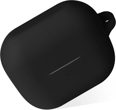حافظة سيليكون من Geiomoo لسماعات Galaxy Buds 3 وGalaxy Buds 3 Pro، غطاء واقي مزود بحلقة تسلق (أسود) in Saudi Arabia