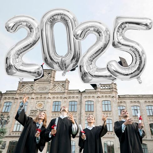 Graduation Decorations 2025 Balloons, Gold Large 42 Inch Foil Number Balloons for 2025 Graduation Party Decor, New Year Party Supplies in Saudi Arabia