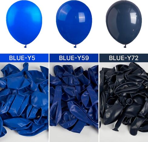 Partywoo Royal Blue Balloons 128 PCS بأحجام مختلفة من 18 12 10 5 5 بوصات أزرق غامق بونون بونون القوس المتجول للتخرج في 4 يوليو من زخارف عيد ميلاد الطفل الأزرق-Y59 in Kuwait