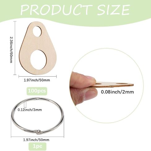 GORGECRAFT 100Pcs Teardrop Embroidery Floss Drops Wood Thread Cross Stitch Bobbins 5 x 4.4CM Winding Board Card Needlework Thread Organization with Floss Ring for Craft DIY Sewing Storage Supplies in Kuwait