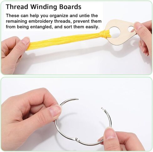 GORGECRAFT 100Pcs Teardrop Embroidery Floss Drops Wood Thread Cross Stitch Bobbins 5 x 4.4CM Winding Board Card Needlework Thread Organization with Floss Ring for Craft DIY Sewing Storage Supplies in Kuwait