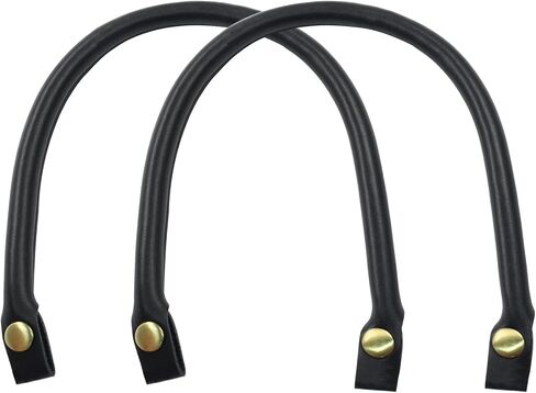 2 Pcs 15.7 Inch Leather Purse Handles, PU Leather Purse Straps, Bag Handles for Bag Making(Black) in Saudi Arabia