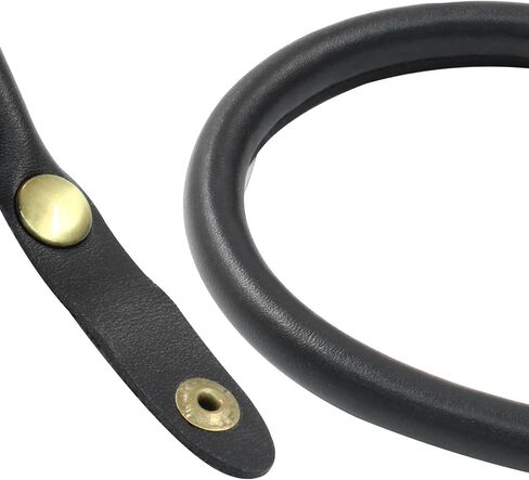 2 Pcs 15.7 Inch Leather Purse Handles, PU Leather Purse Straps, Bag Handles for Bag Making(Black) in Saudi Arabia