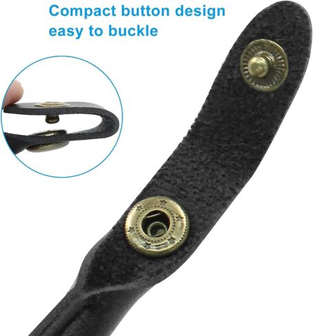 2 Pcs 15.7 Inch Leather Purse Handles, PU Leather Purse Straps, Bag Handles for Bag Making(Black) in Saudi Arabia