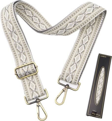 LEMEDE Purse Strap Replacement Crossbody Wide Shoulder Strap Adjustable Canvas Straps Handbag Strap Replacement Belts in Kuwait