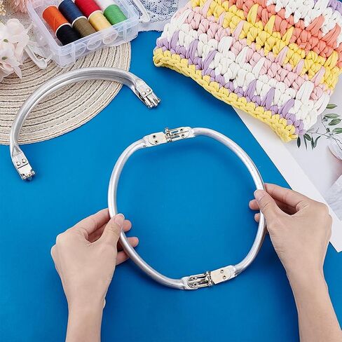 PH PandaHall 2pcs Purse Frame Kiss Clasp Internal Tubular Frame, 7.6inch U-Shaped Aluminum Purse Frame Clasp Replacements for DIY Purse Handle Bag Making Sewing Clutch Crafts in Kuwait