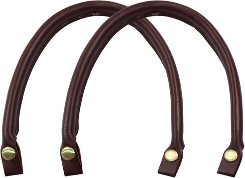 2 Pcs 15.7 Inch Leather Purse Handles, PU Leather Purse Straps, Bag Handles for Bag Making(Black) in Saudi Arabia