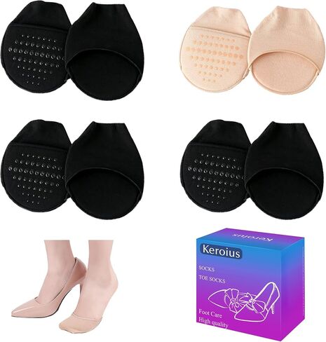 Keroius Toe Topper Liner Invisible Socks,Honeycomb Fabric Forefoot Socks Pads ,Sponge Cushion No Show Women's Half Socks in Saudi Arabia