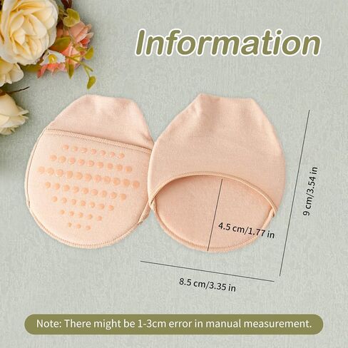Keroius Toe Topper Liner Invisible Socks,Honeycomb Fabric Forefoot Socks Pads ,Sponge Cushion No Show Women's Half Socks in Saudi Arabia