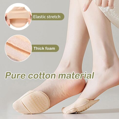 Keroius Toe Topper Liner Invisible Socks,Honeycomb Fabric Forefoot Socks Pads ,Sponge Cushion No Show Women's Half Socks in Saudi Arabia