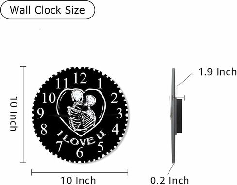 Moon Wall Clock 10 Inch Battery Operated Clock Silent Non-Ticking Modern Clocks Decorative for Home Kitchen Living Room Bathroom Office in Saudi Arabia