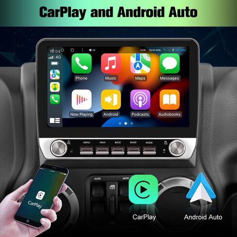 AWESAFE Car Radio Stereo Upgrade 2GB+64GB for Jeep Wrangler JK 2007-2018 Dodge Ram 1500 2500 2009 2010 2011 2012 Grand Cherokee with CarPlay in Saudi Arabia