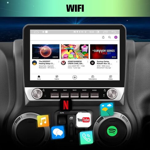 AWESAFE Car Radio Stereo Upgrade 2GB+64GB for Jeep Wrangler JK 2007-2018 Dodge Ram 1500 2500 2009 2010 2011 2012 Grand Cherokee with CarPlay in Saudi Arabia