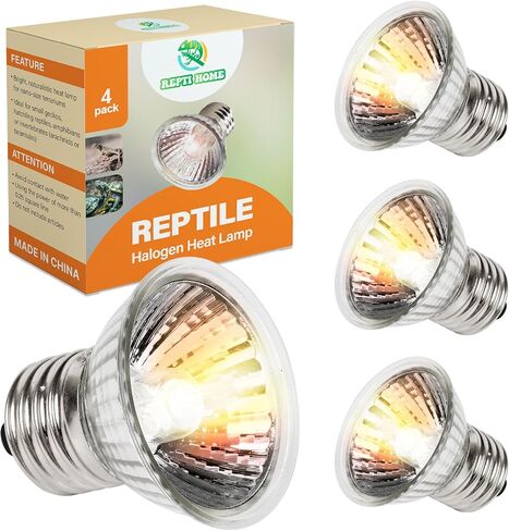 Reptile Heat Lamp, UVA UVB Heat Lamp Bulbs, E26 Turtle Heat Lamp Blubs 50W 4Pack, Basking Light for Bearded Dragon, Lizard, Snake and Frog in Saudi Arabia