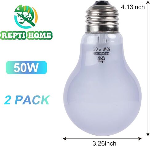 مصباح حرارة الزواحف ، مصابيح مصباح حرارة UVA UVB ، E26 مصباح حرارة السلحفاة ذوات 50W 4PACK ، وضوء من التنين الملتحي ، السحلية ، الأفعى والضفدع in Kuwait