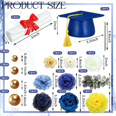 50 PCS Cake Cake Cupcake Cappers Toppers Cap و Diploma Gold Balls Kit Congrats Grad Cake Decorations for 2025 Master Tervement Party Secortations High Schools (Pink) in Saudi Arabia