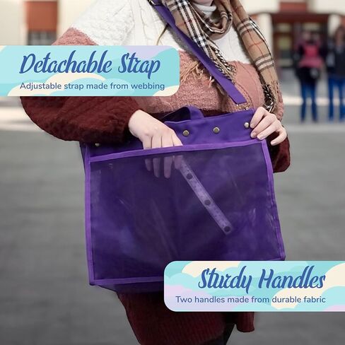 JubileeYarn Mesh Yarn Storage Tote Bag - Purple - 1 Bag in Kuwait