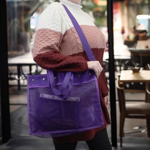 JubileeYarn Mesh Yarn Storage Tote Bag - Purple - 1 Bag in Kuwait