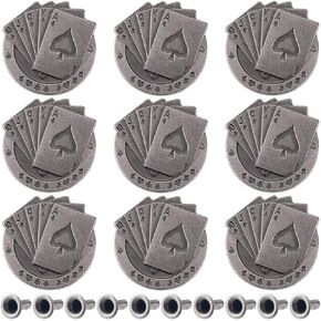 GorgeCraft 1 Box 10pcs Butterfly Screw Back Bundons Vintage Metal Displative buckles استبدال أزرار Concho Snap Snap Fortener Leather Craft Ornament لأحزمة محافظ أكياس سترات الخياطة الحرفية