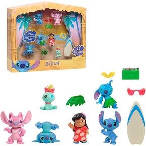 ما عليك سوى تشغيل شخصية Disney Stitch التي يتم تحصيلها مع الملحقات ، و 11 قطعة ، وتماثيل بحجم 2 بوصة ، تشمل الغرز ، lilo ، الملاك ، و scrump ، ألعاب التحصيل ، الديكور المنزلي ، الأطفال الذين تتراوح أعمارهم بين 3+