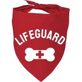 Leghuguard Pet Puppy Dog Beach Pool Associory وشاح ، الأمن الصيفي باندانا (Lifeguard)