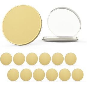 12 PCS Brass Coin فارغًا لشركة Laser Engraving الخيوط ذات الحواف الكثيفة ذات السميك المعدني مع Coins Box Diy Crafts Coins Blank Coins لمجموعة التذكارية المخصصة للهدايا