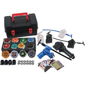 Battle Top Game Metal Fusion 4D Series Spinning Top Set 12 Gyros 5 Launchers مع هدية صندوق التخزين للأطفال الأولاد