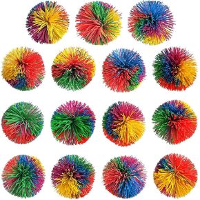 15 عبوة سيليكون قرد كرات stringy rainbow الحسية تململ كرات الوترية لينة الإجهاد والقلق كرات الإغاثة هدايا عيد ميلاد يفضل الكرات
