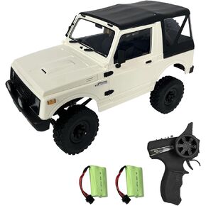 RC Rock Crawler WPL C74-1 RC Truck ، 1:10 SCALE 2.4 جيجا هرتز شاحنة التحكم عن بعد ، 4WD جميع الزاحف RC على الطرق الوعرة مع مصابيح LED وبطاريتين شحنتين للبالغين