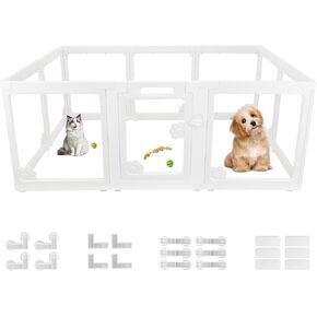 Playpen Clear Acrylic Dog Playpen Play Play Play Playpen للقطط السهل تجميع PET PET PET PENT FENT PENT CRATE CATE TELPOUSHION TEPRESS FORMATION TRIPER