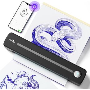 P91 Tattoo Printer with Tattoo Stencil Paper,Wireless Thermal Tattoo Printers Compatible with Phone,Pad & PC