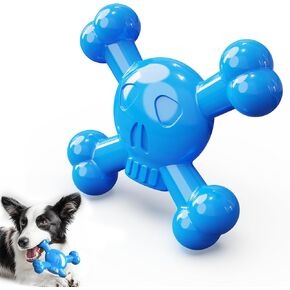 Dog Toys for Aggressive Chewers, Dog Toys for Small Dogs, Tough Nylon Skull-Shaped Chew Toys for Aggressive Chewers, Blue