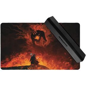 The Shadow and the Flame (Sitched) و Matshield Bundle - MTG Playmat من Anato Finnstark ، Lotr - متوافق مع Magic the Gathering Playmat - Play MTG ، TCG - Play Play Original MAT Desig