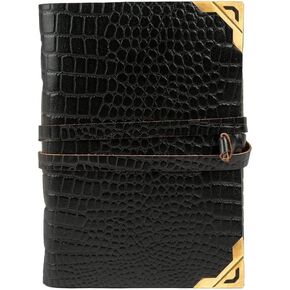 Skyland Leather Leather Handmade Journal Noteboor مع صفحات منتشرة شبكة النقطة للرجال والنساء مجلة السفر ، المكتب ، العمل ، الخط ، الكتابة ، الرسم ، الهدية الجمالية