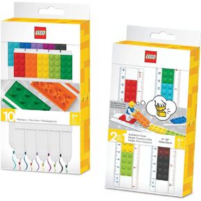 IQ LEGO 10 Pack Marker و Buildable Ruler Bundle