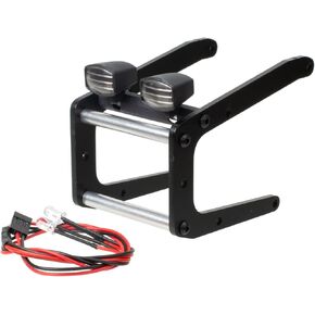RC CAR الألومنيوم المصد الأمامي مع الإضاءة لتاميا Bullhead Clodbuster 4x4x4 Monster Truck Car Parts (Black)